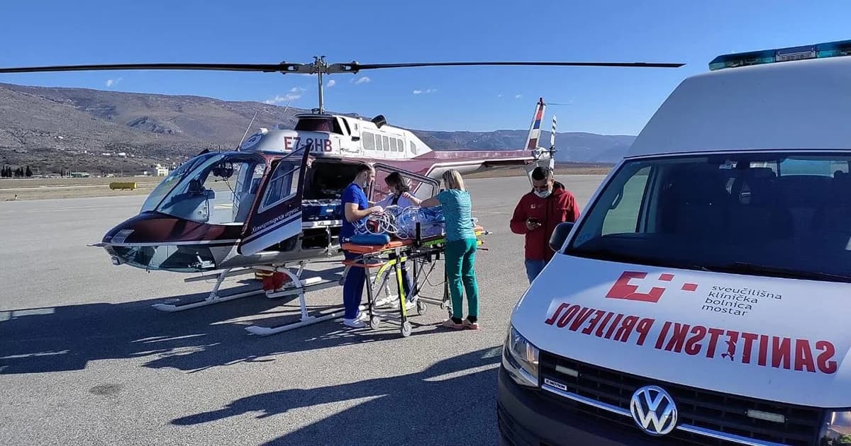 dječak helikopterom hitno prevezen iz banjaluke u beograd