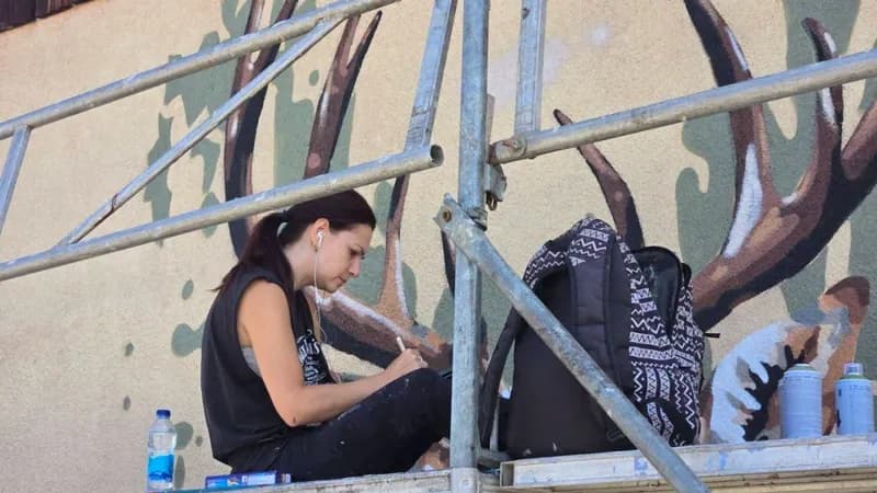 Započela izrada murala evropskog jelena u okviru „Park festa Majevica“