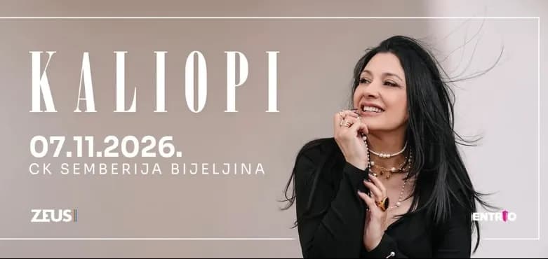 makedonska pop diva kaliopi 7. novembra stiže u bijeljinu