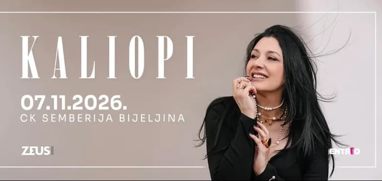 makedonska pop diva kaliopi 7. novembra stiže u bijeljinu