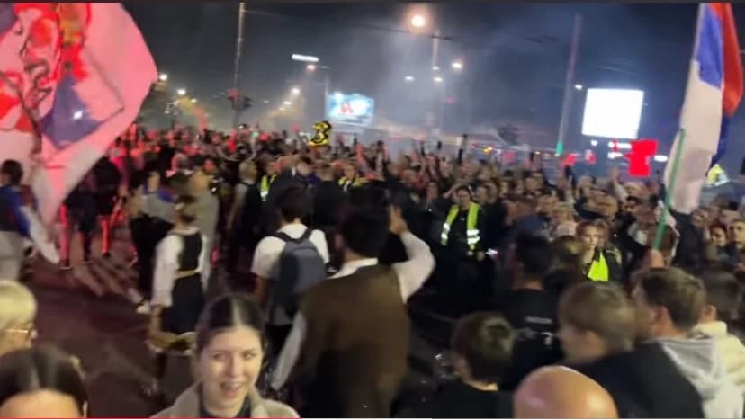 studentska lista u beogradu organizovala doček za svoje pristalice uoči sutrašnjeg skupa