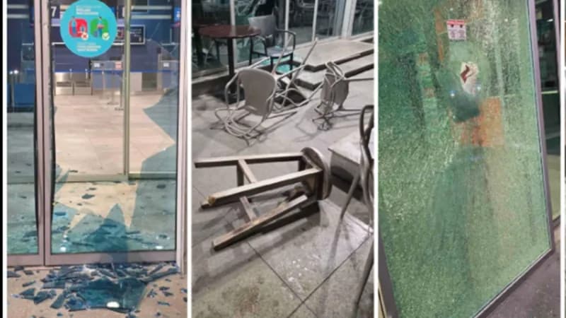 Nekoliko sati nakon vraćanja 87 državljana Srbije razbijena stakla na Aerodromu Tivat