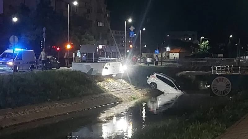 auto sletilo u kanal dašnicu