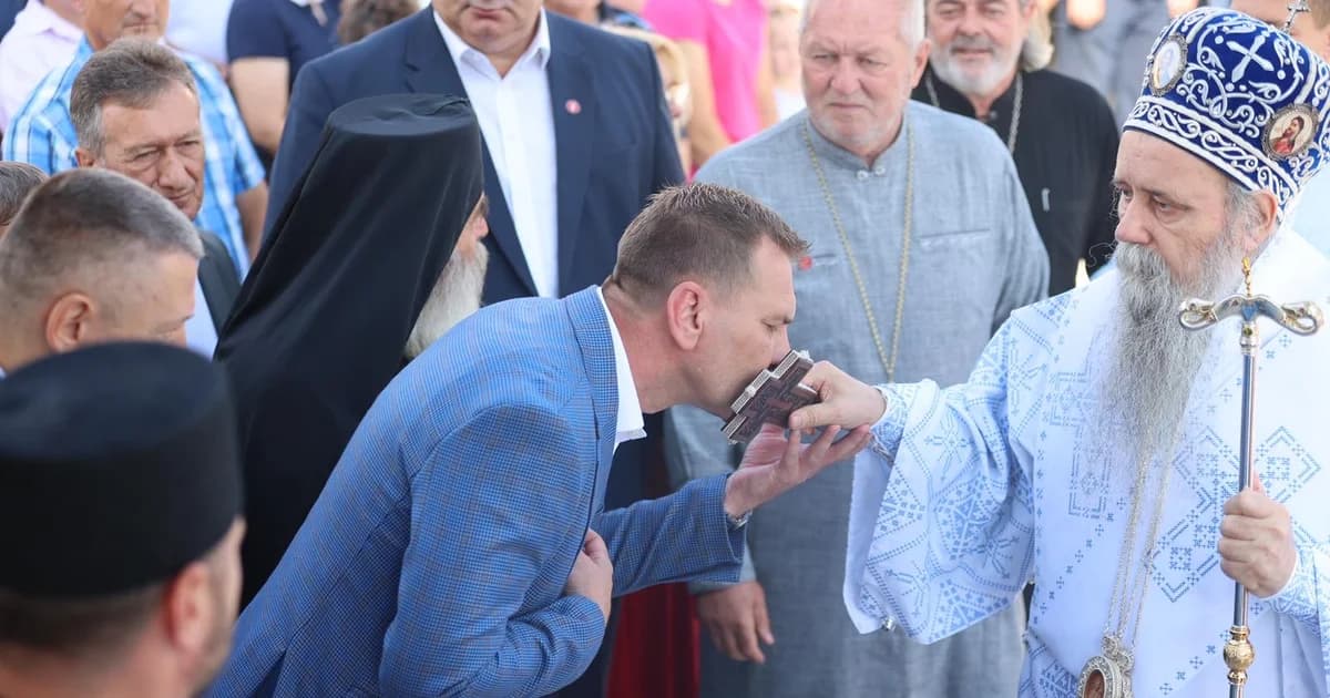 u mezgraji kose osvećen hram svete trojice, gajiću uručena arhijerejska pohvalnica