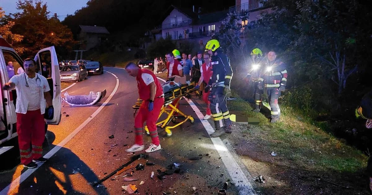 težak udes kod banjaluke. auto u kanalu