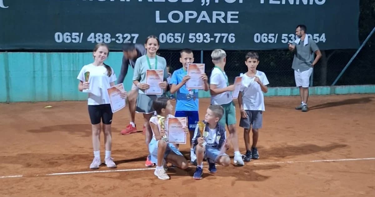 „lopare open 2026“ okupio mlade tenisere iz regiona