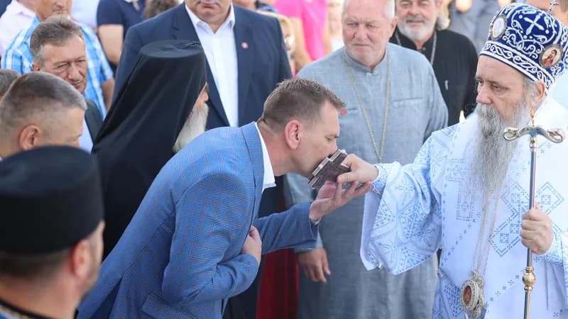 U Mezgraji Kose osvećen Hram Svete Trojice, Gajiću uručena Arhijerejska pohvalnica