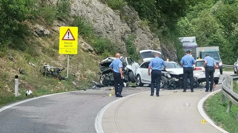 Sudar nekoliko automobila i motora, povrijeđeno više osoba u kanjonu Tijesno